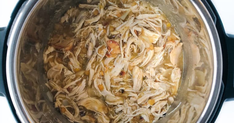 Easy 5-Ingredient Instant Pot Chicken and Lentil Tacos