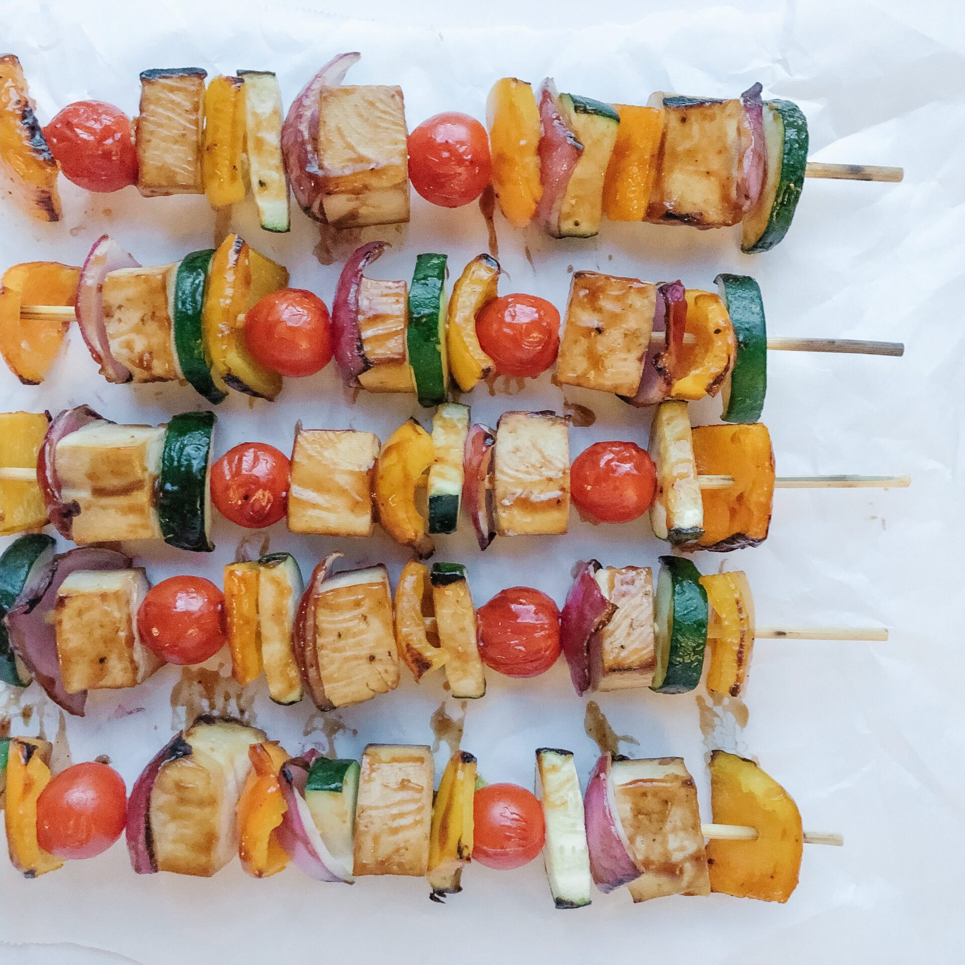 vegan grilled tofu skewers