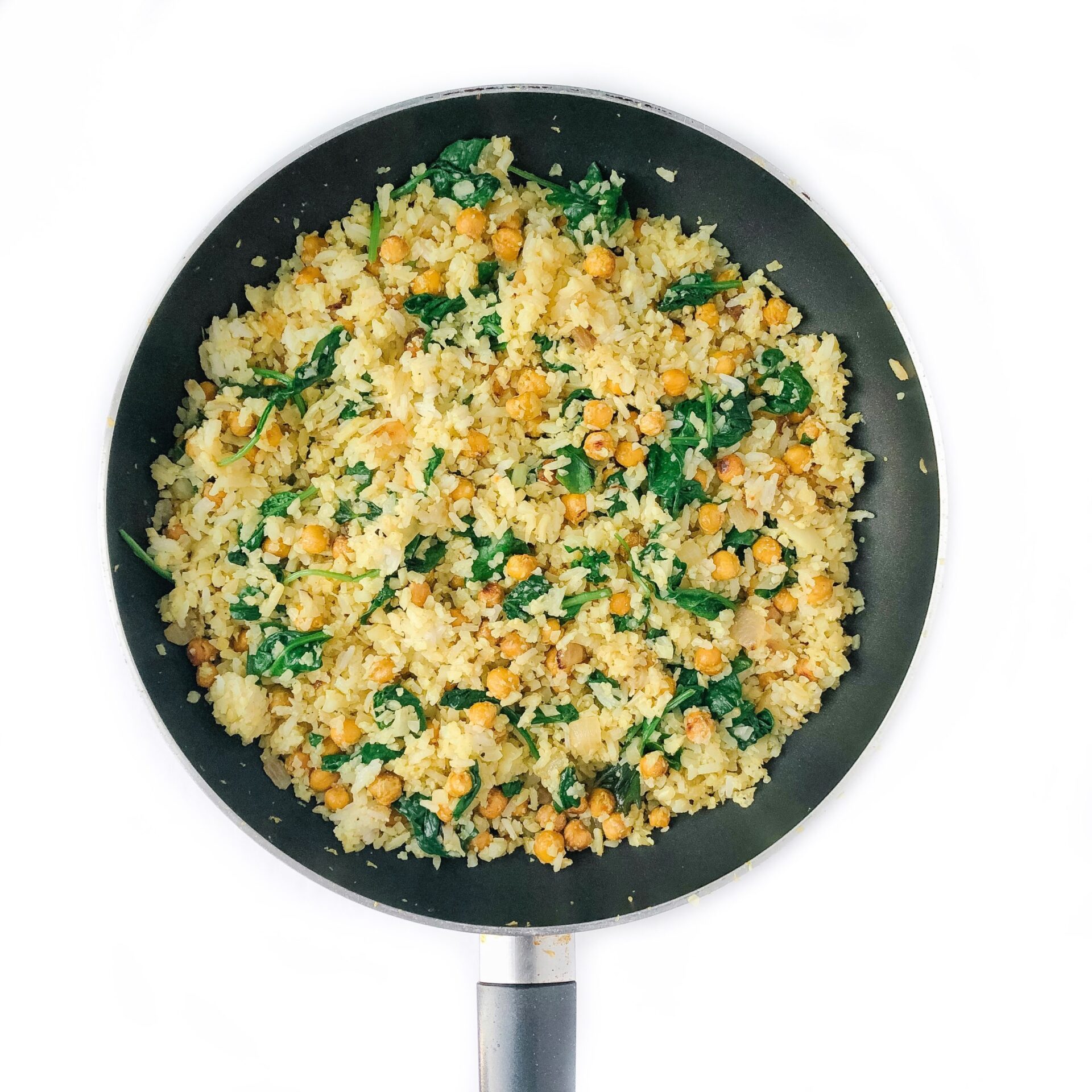 Curry Cauliflower Fried Rice with Chickpeas