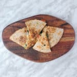 Easy 10-Minute Dairy Free Hummus Quesadilla with Frozen Vegetables