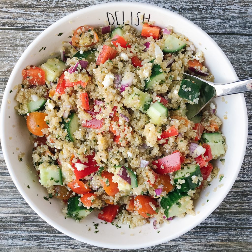ways to use leftover quinoa - greek quinoa salad
