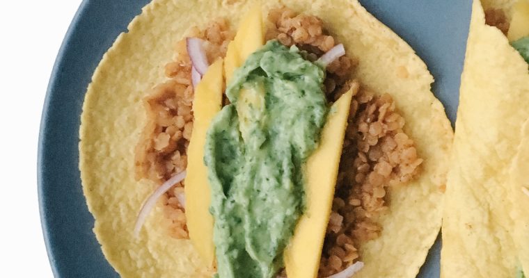 Recipe Review – Lentil Tacos with Avocado Cilantro Sauce
