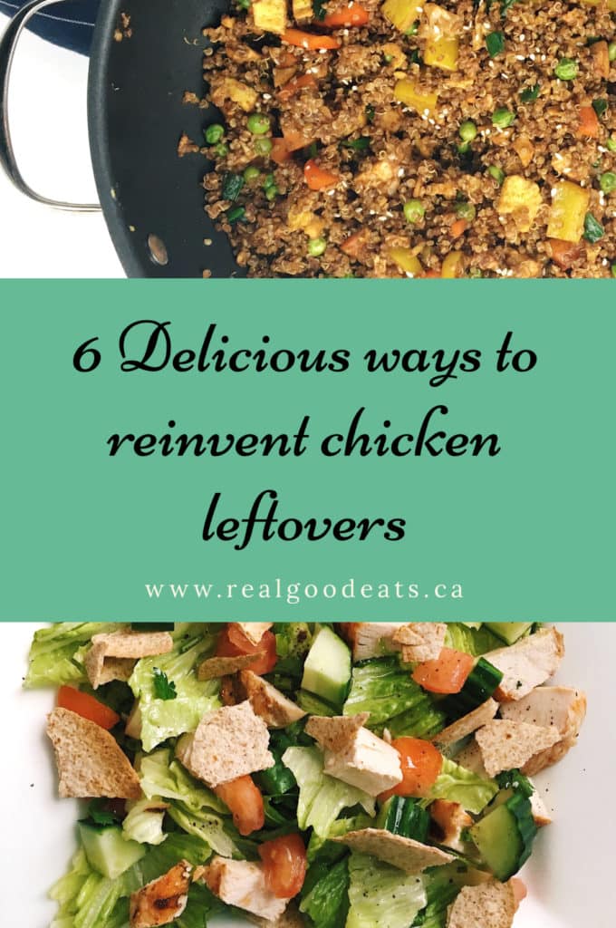 6 ways to use chicken leftovers blog graphic