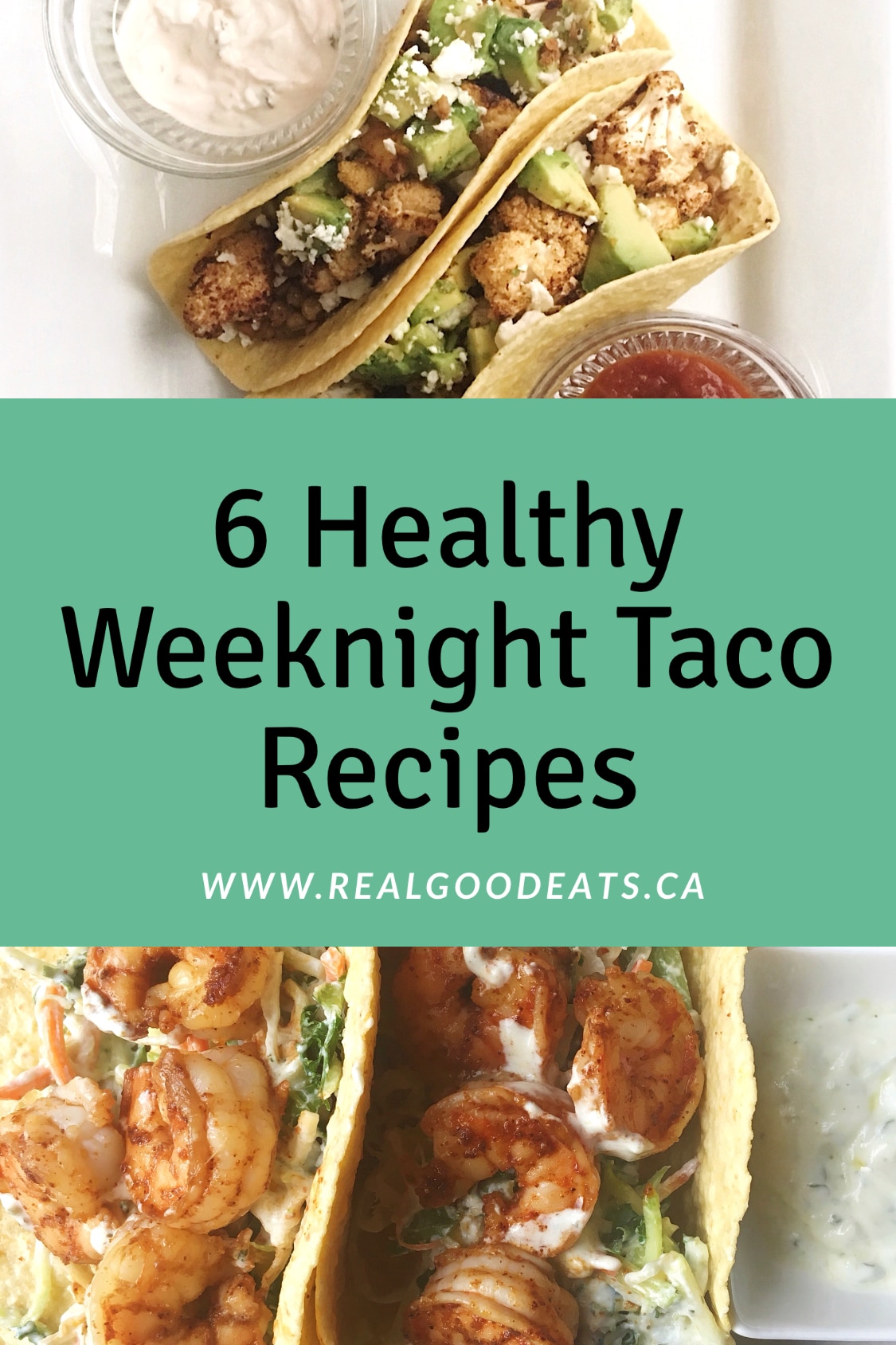 6 Healthy Weeknight Taco Recipes Blog Graphic