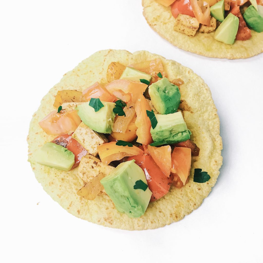 20-minute tofu tostadas