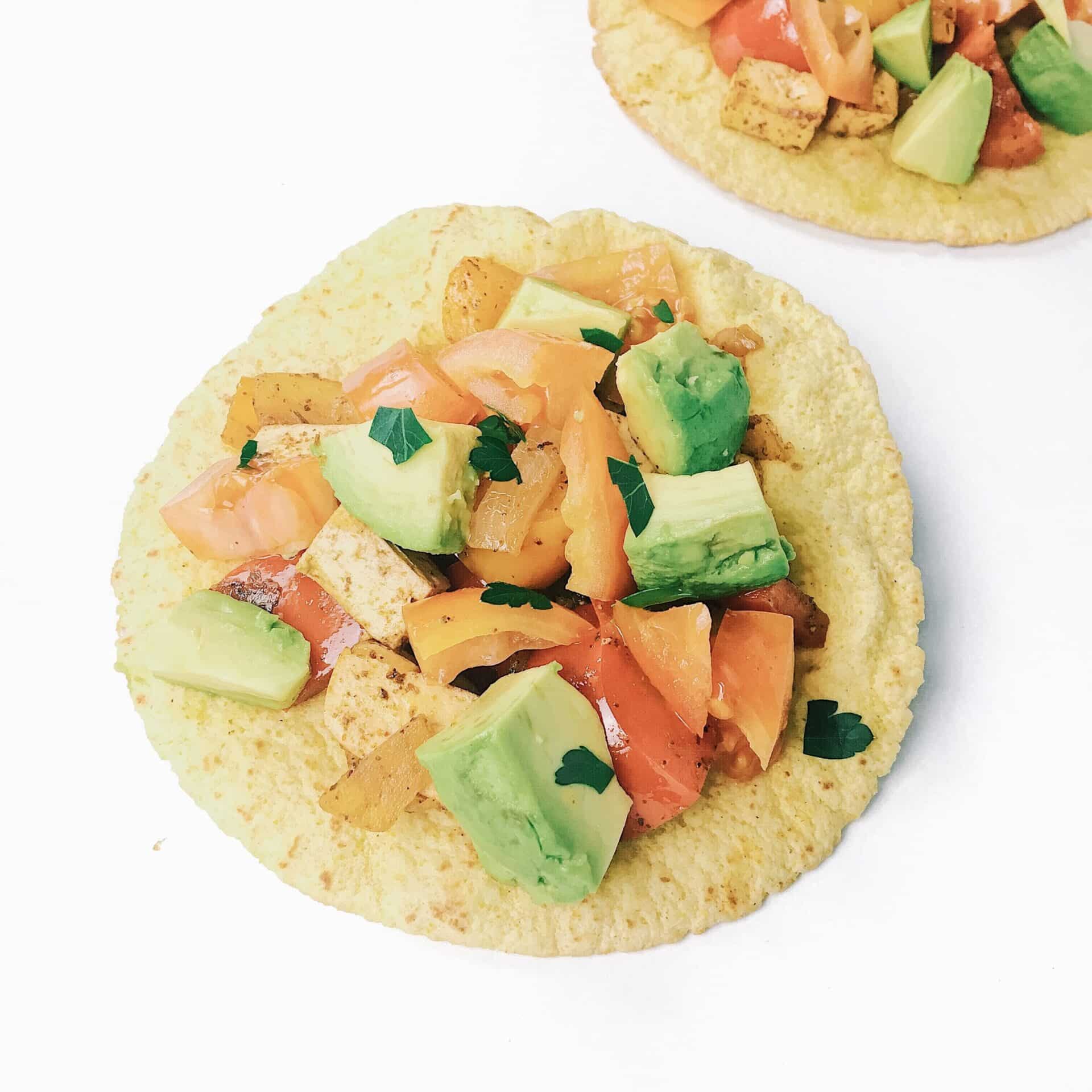 20-minute tofu tostadas