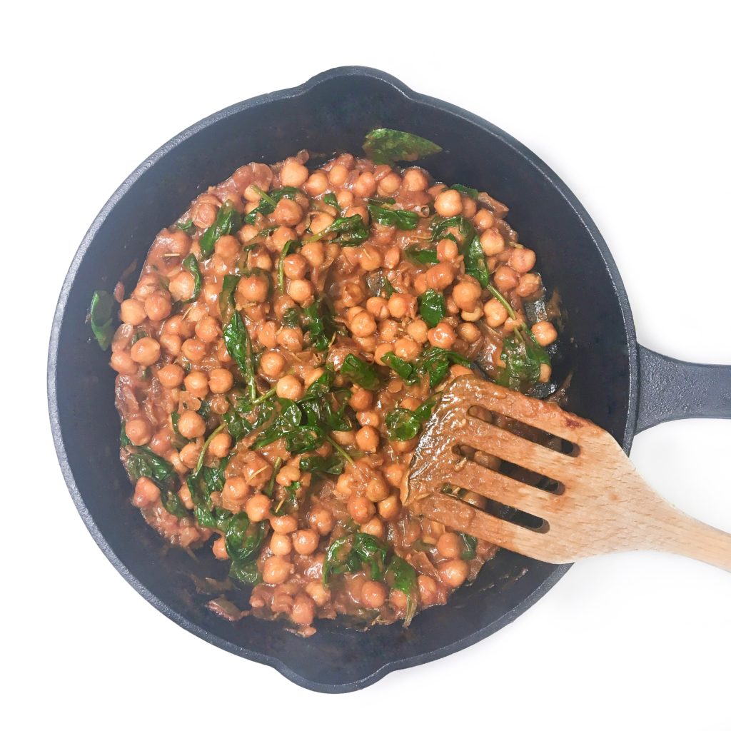 30+ Easy Recipes With Pantry and Freezer Staples - Dairy-Free Tomato Rosemary Chickpeas