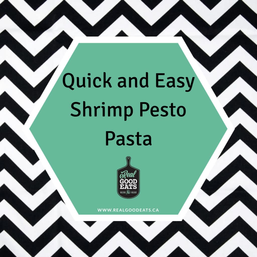 quick and easy shrimp pesto pasta