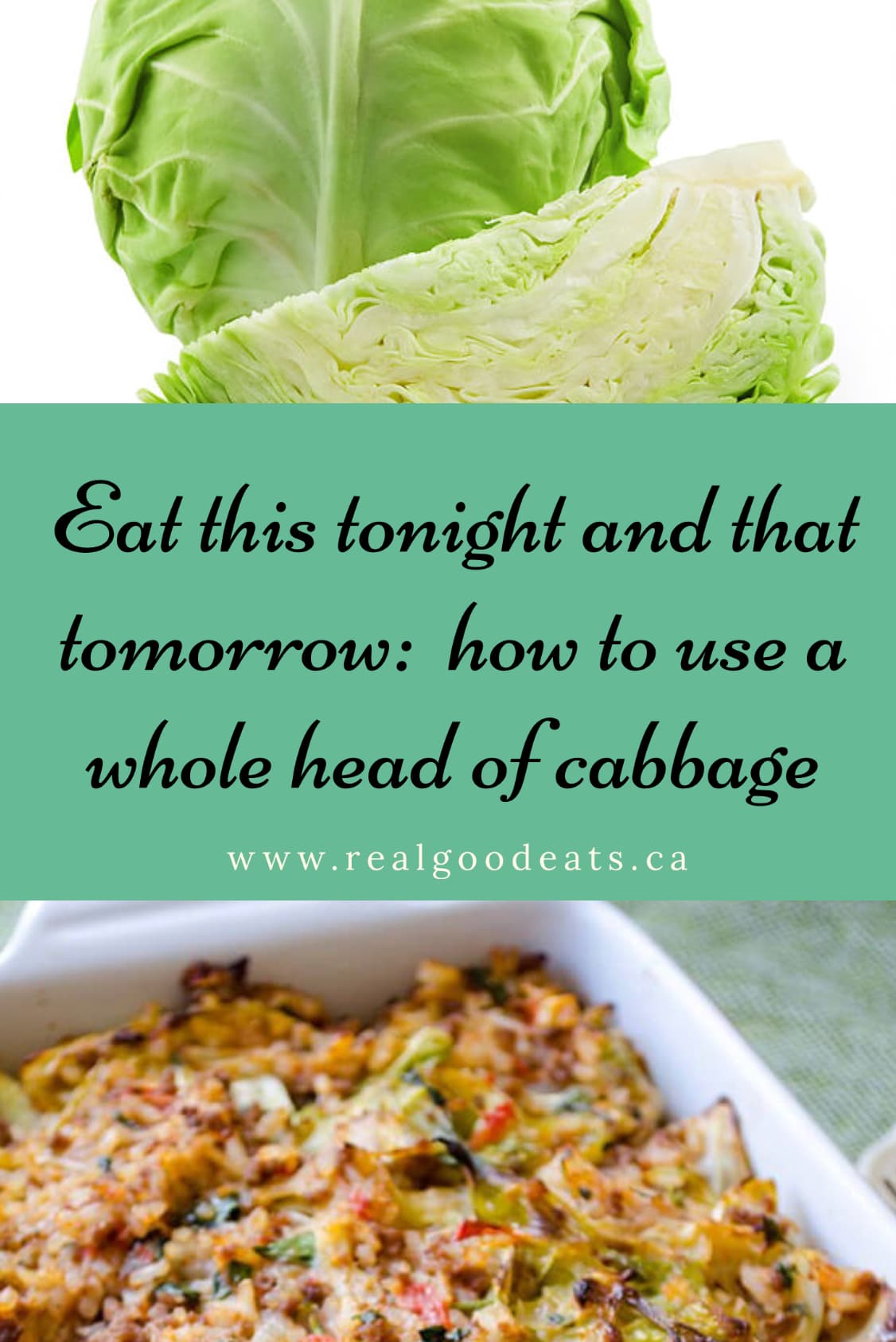 how to use a whole head of cabbage blog graphic
