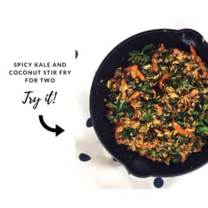 tips that make meal planning for one easier - spicy kale coconut stir fry