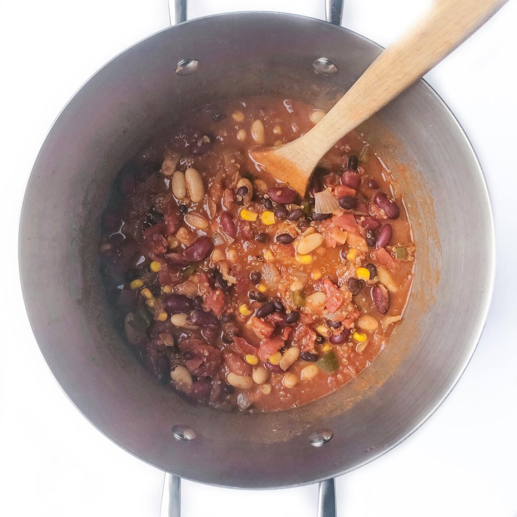 30+ Easy Recipes With Pantry and Freezer Staples - Vegetarian Quinoa Chili
