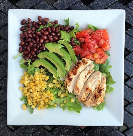 tex-mex salad with spicy chipotle dressing