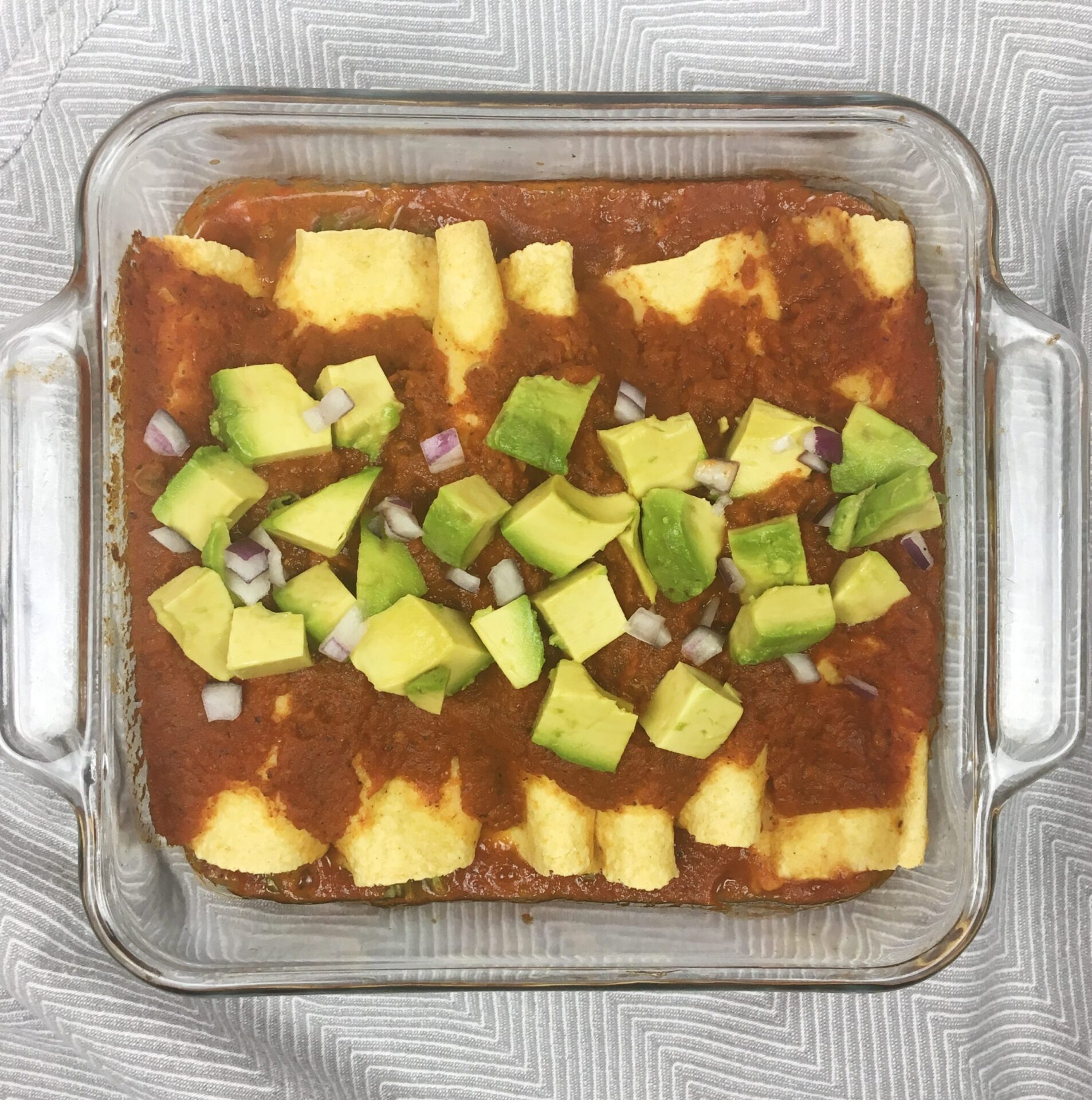 spinach enchiladas with lentils