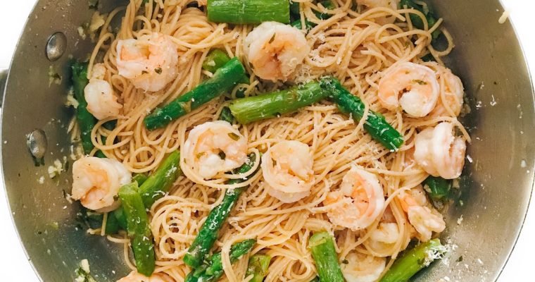 Recipe Review – Shrimp Scampi Pasta with Asparagus