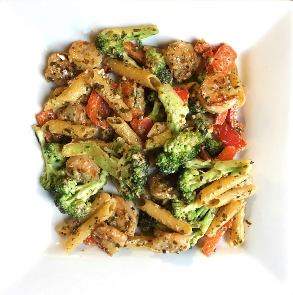 shrimp pesto pasta