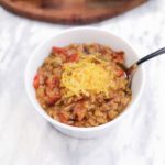 Instant Pot Lentil and Brown Rice Chili