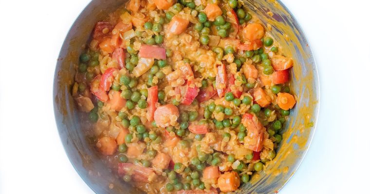 Quick & Easy Veggie Loaded Lentil Curry
