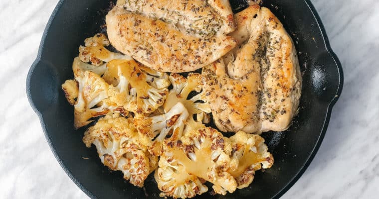 One-Pan Garlic Butter Chicken and Cauliflower