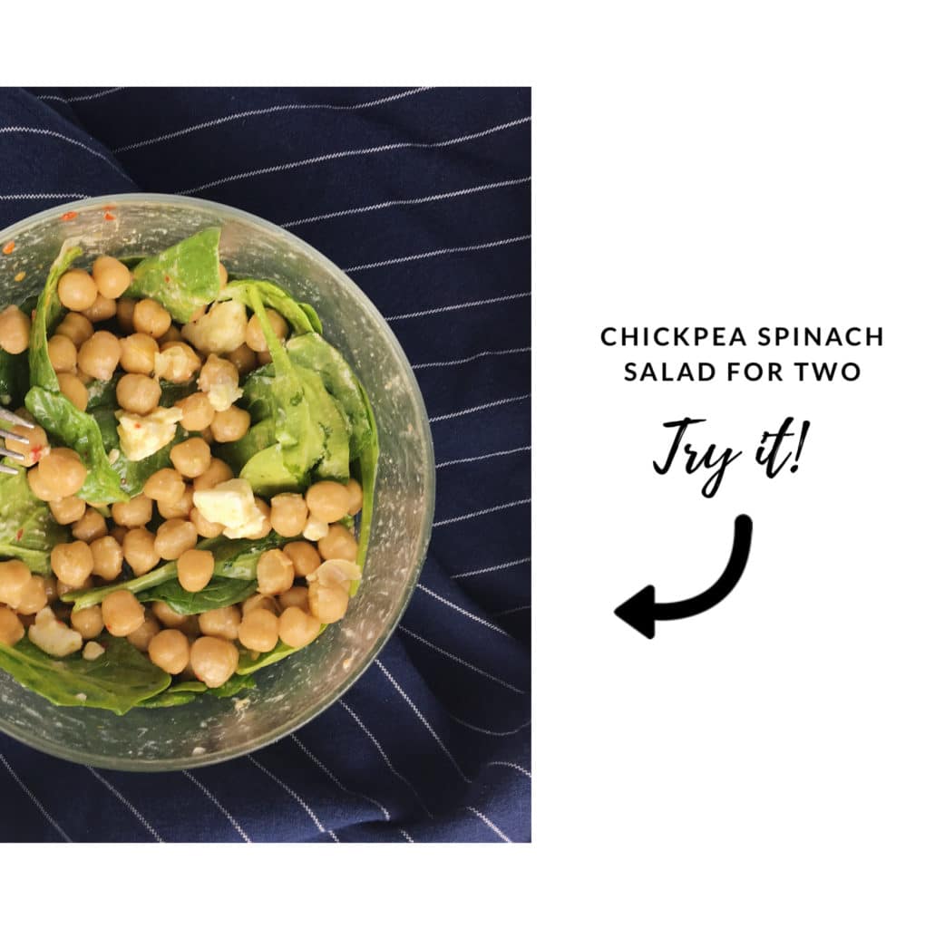 try it - chickpea spinach salad for two