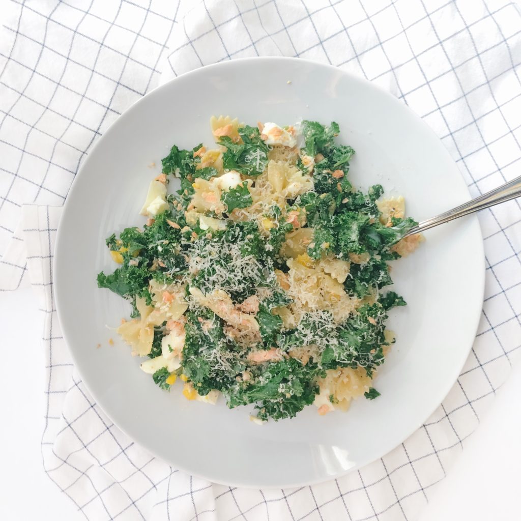 10 Healthy Dinner Recipes Using 6-Ingredients or Less - Kale Salmon Caesar Salad