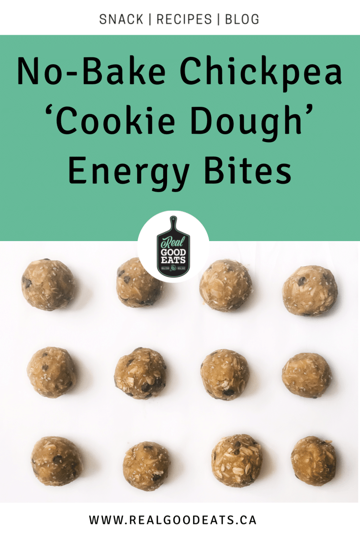no-bake chickpea cookie dough energy bites