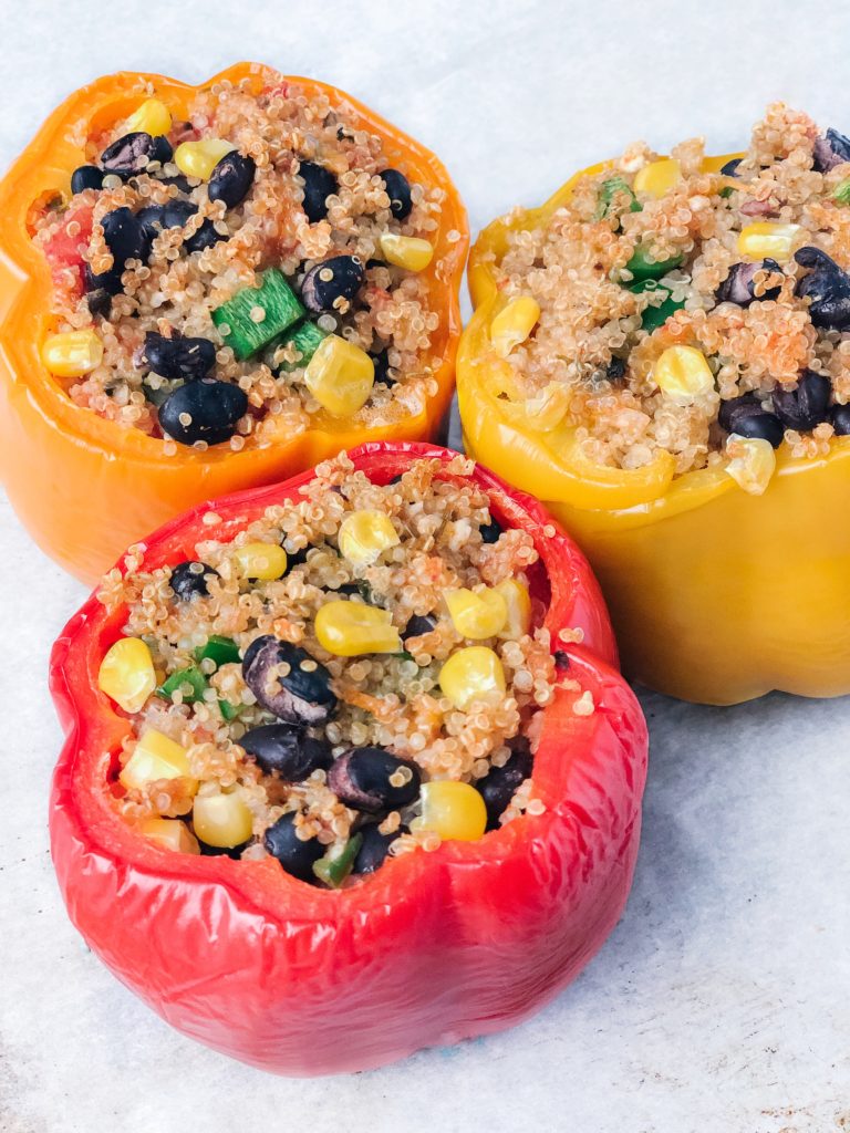 ways to use leftover quinoa - quinoa stuffed bell peppers