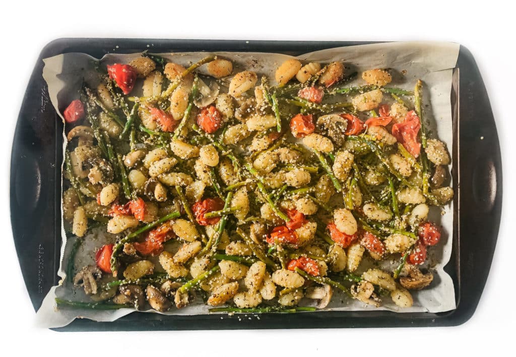 Finished recipe on a sheet pan