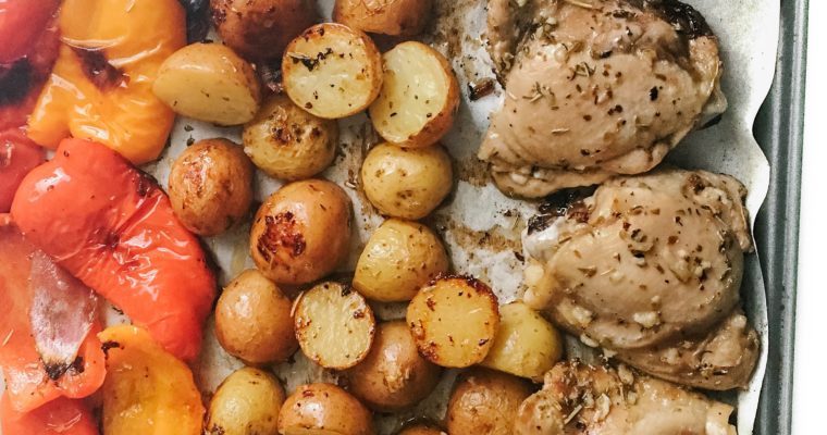 Sheet Pan Greek Chicken and Vegetables