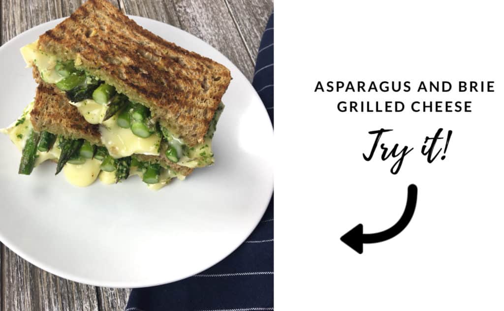 tips to eat more vegetables - try it - asparagus and brie grilled cheese