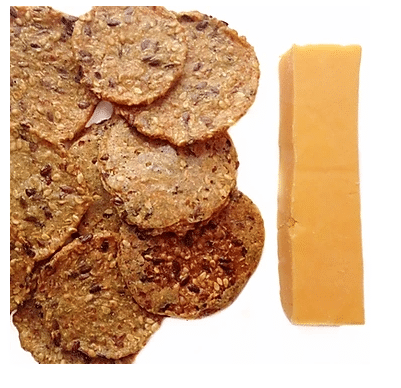 cheese and whole grain crackers