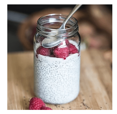 nut-free high protein snack ideas - chia pudding