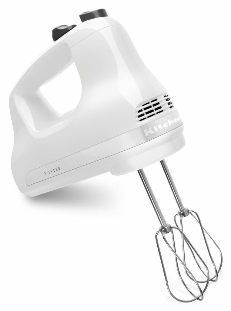 white kitchenaid hand mixer