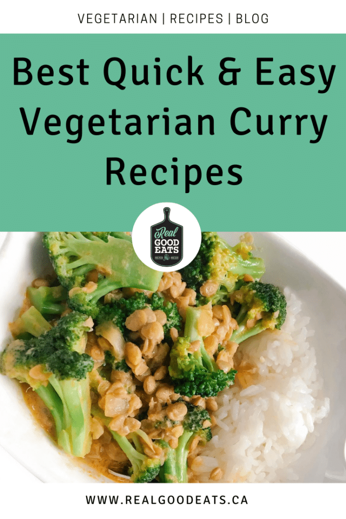 Best quick and easy vegetarian curry recipes - blog graphic