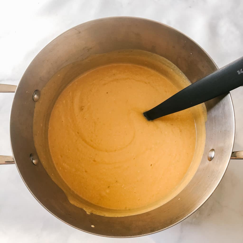 Easy high protein butternut squash soup with tofu