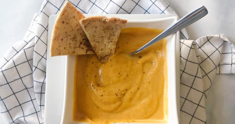 Easy High Protein Butternut Squash Soup with Tofu