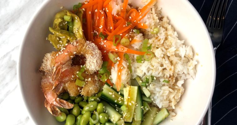 Crispy Shrimp Sushi Bowls