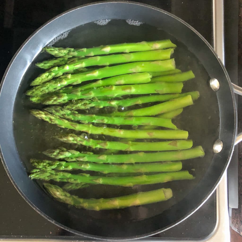 blanched asparagus