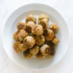 easy 3-ingredient pesto meatballs