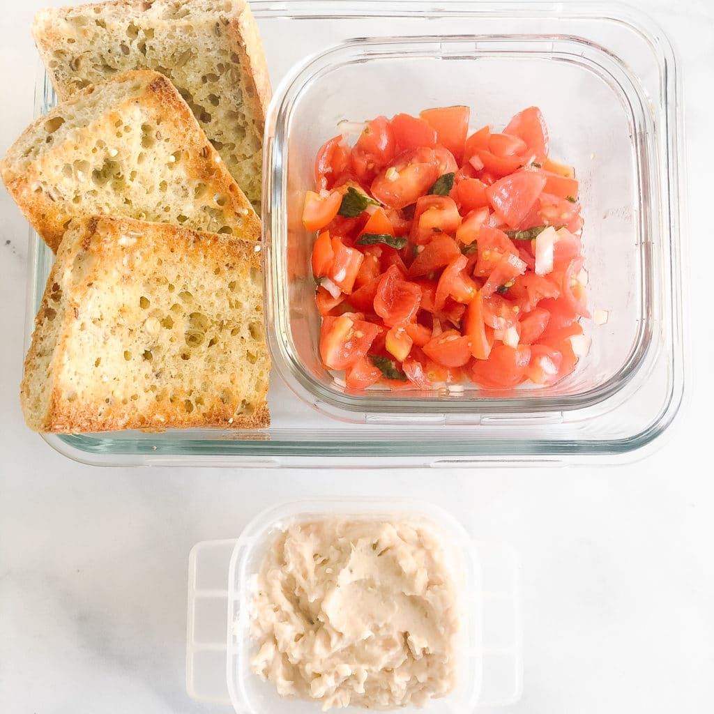 bruschetta with white bean spread