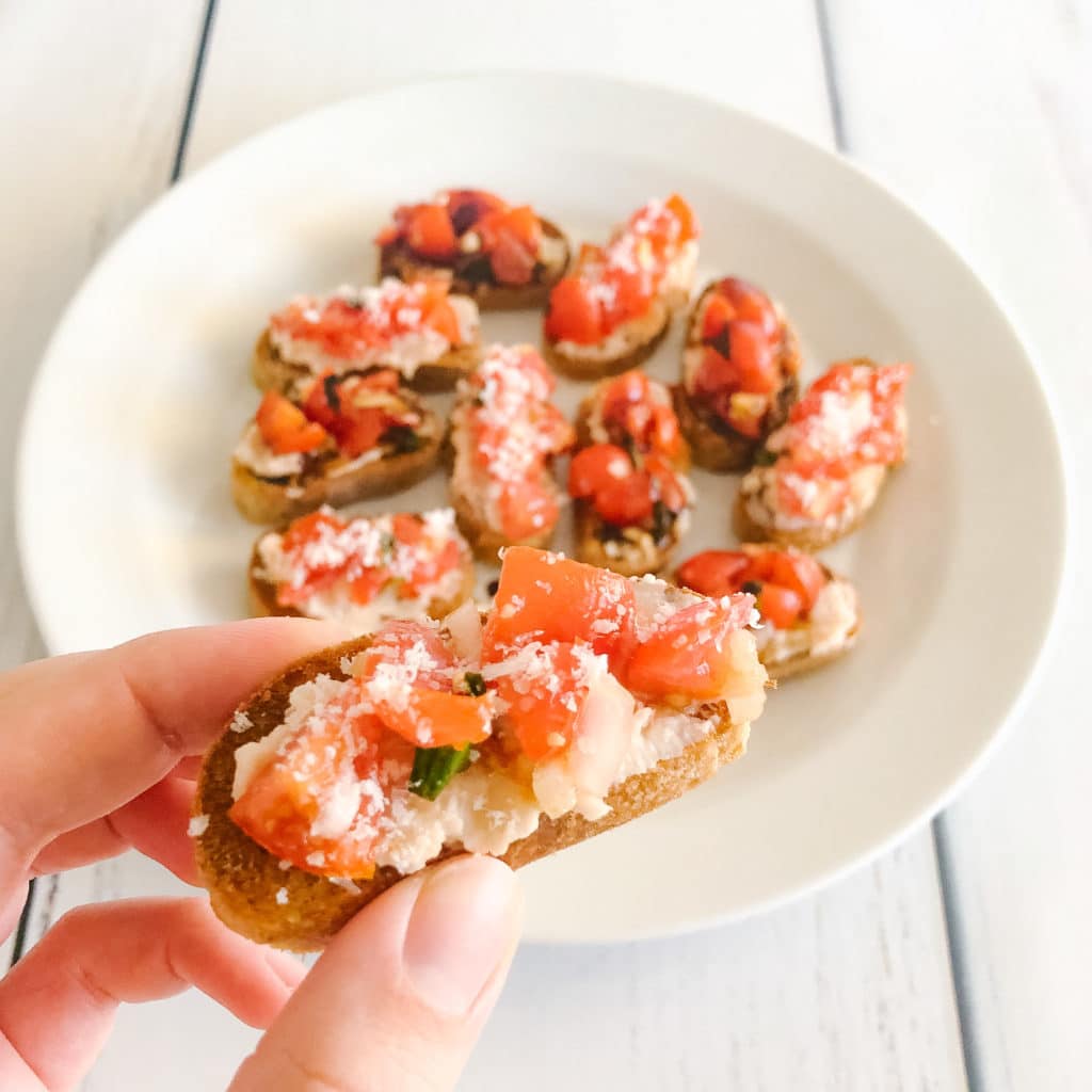 bruschetta with white bean spread