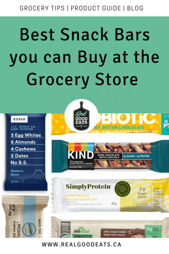 Best snack bars you can purchase at the grocery store - blog graphic