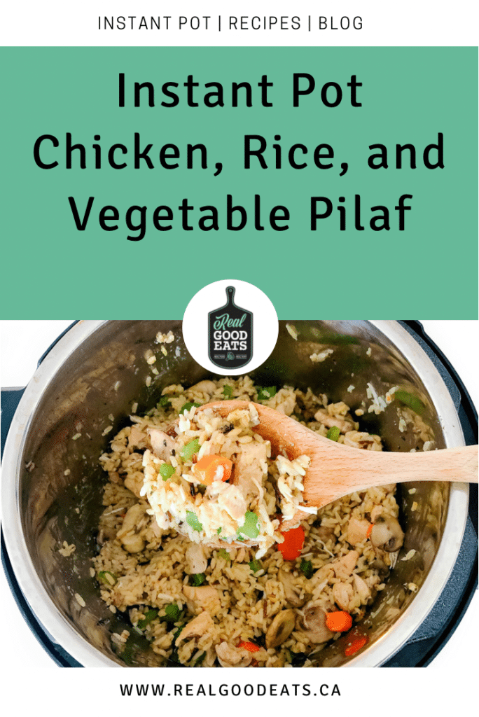 Instant Pot chicken, rice, and vegetable pilaf