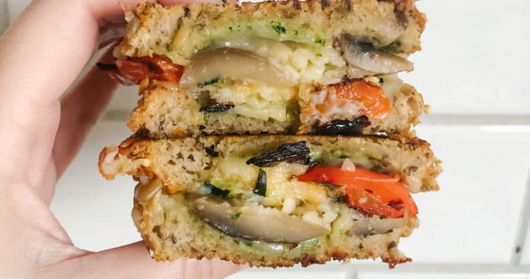 Leftover Roasted Vegetable Grilled Cheese