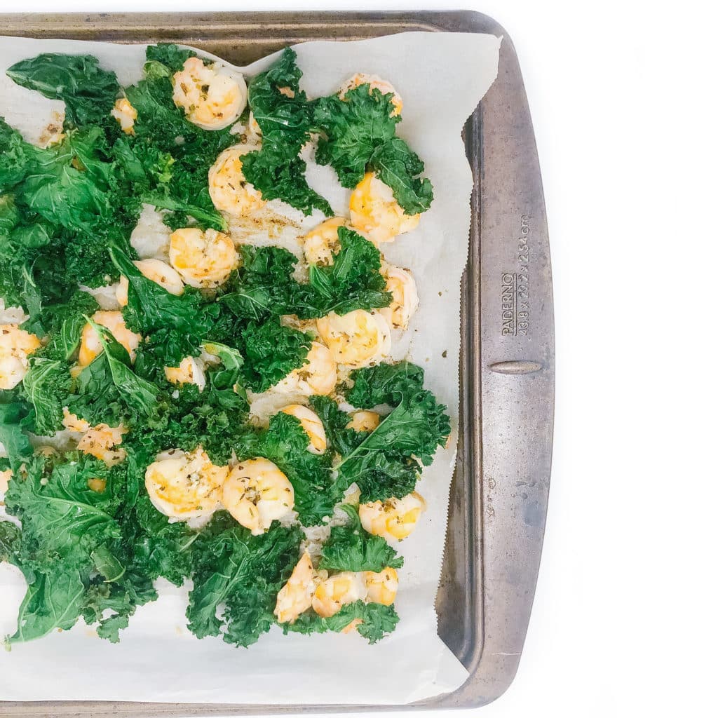 5 Dinner Recipes Using the Same 10 Ingredients  - Sheet pan garlic shrimp and kale