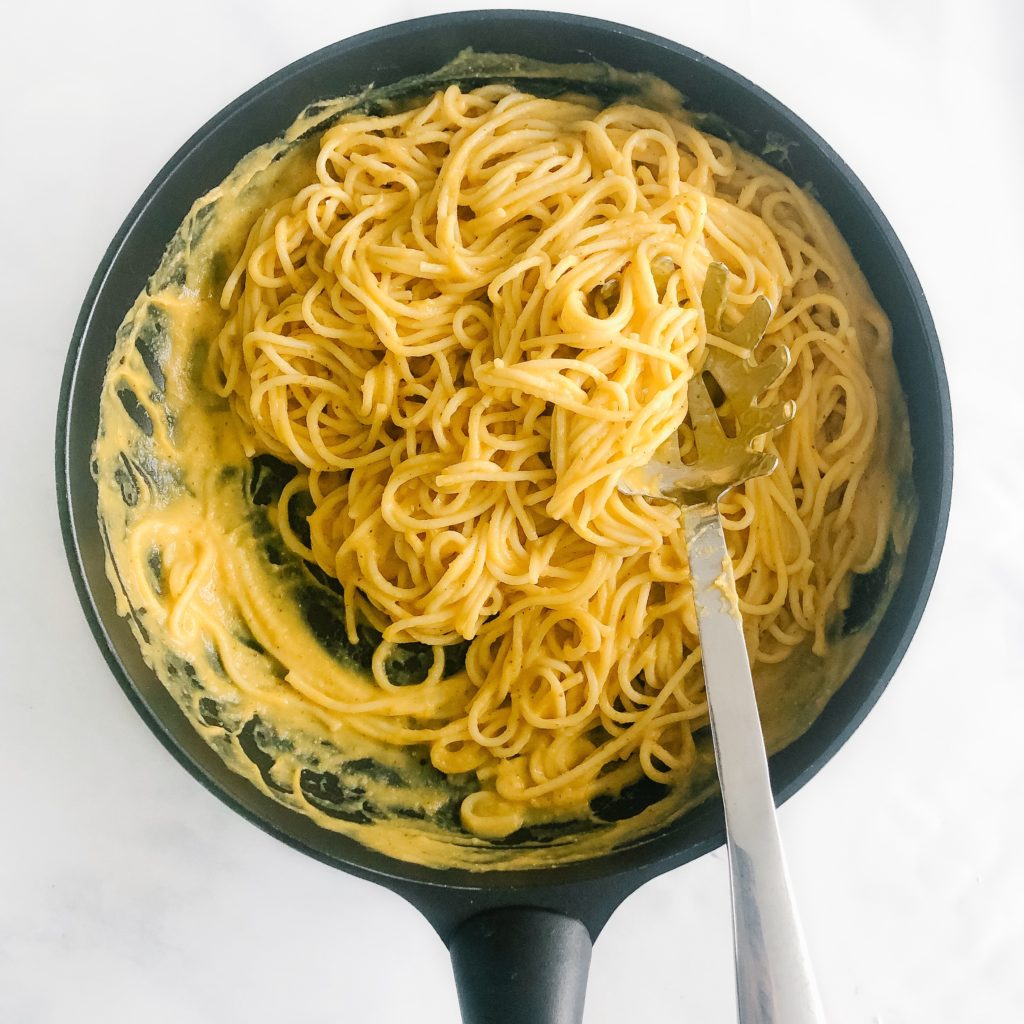 Creamy vegan butternut squash pasta