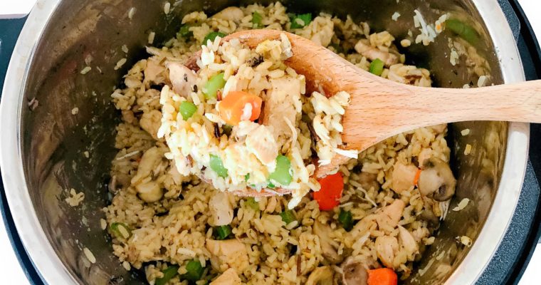 Instant Pot Chicken, Rice, and Vegetable Pilaf