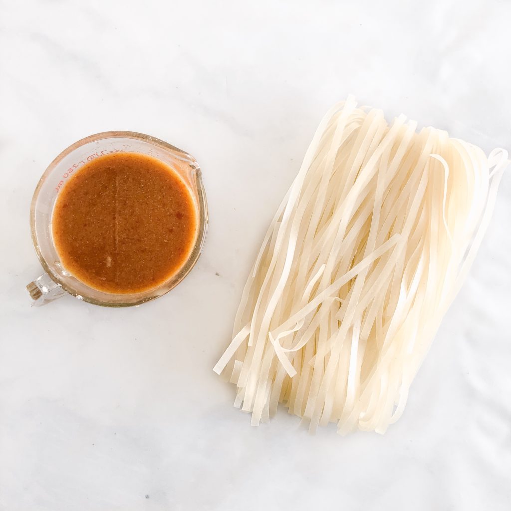 healthy 15-minute rice noodles - ingredients
