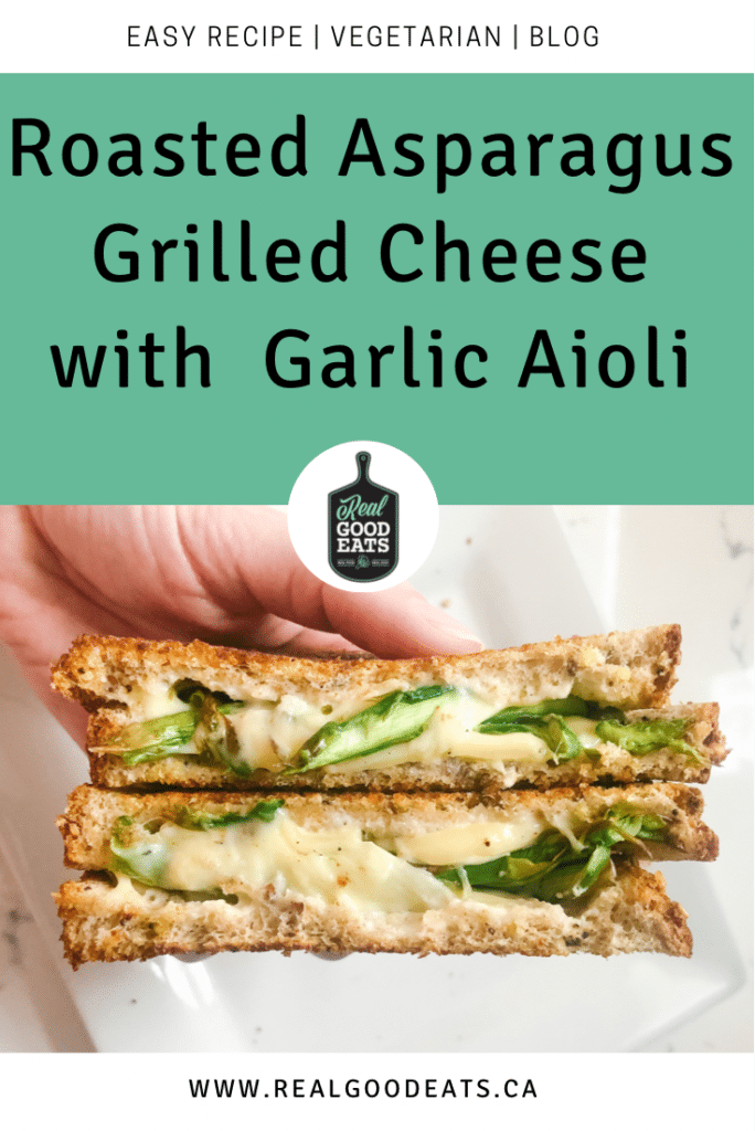 Roasted Asparagus Grilled Cheese with Garlic aioli