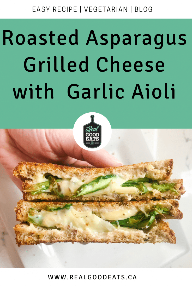 Roasted Asparagus Grilled Cheese with Garlic Aioli