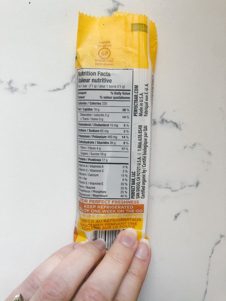 are perfect bars healthy? ingredient list